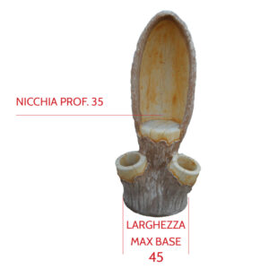 NICCHIA PER MADONNA IN CEMENTO EFFETTO LEGNO