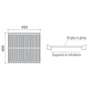 Accessorio Barbecue Braciere in ghisa per carbonella