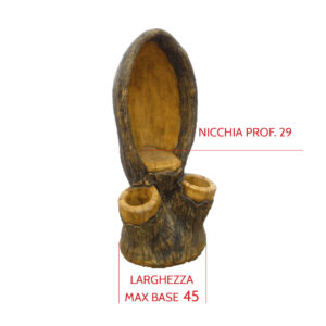 NICCHIA PER MADONNA IN CEMENTO EFFETTO LEGNO