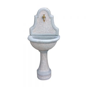 Fontana da giardino a muro martellinata Cosima